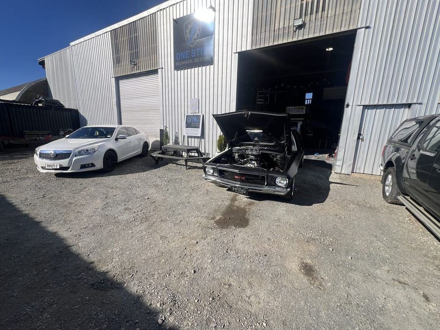 A classic V8 in for specialist work at One Stop Mechanical